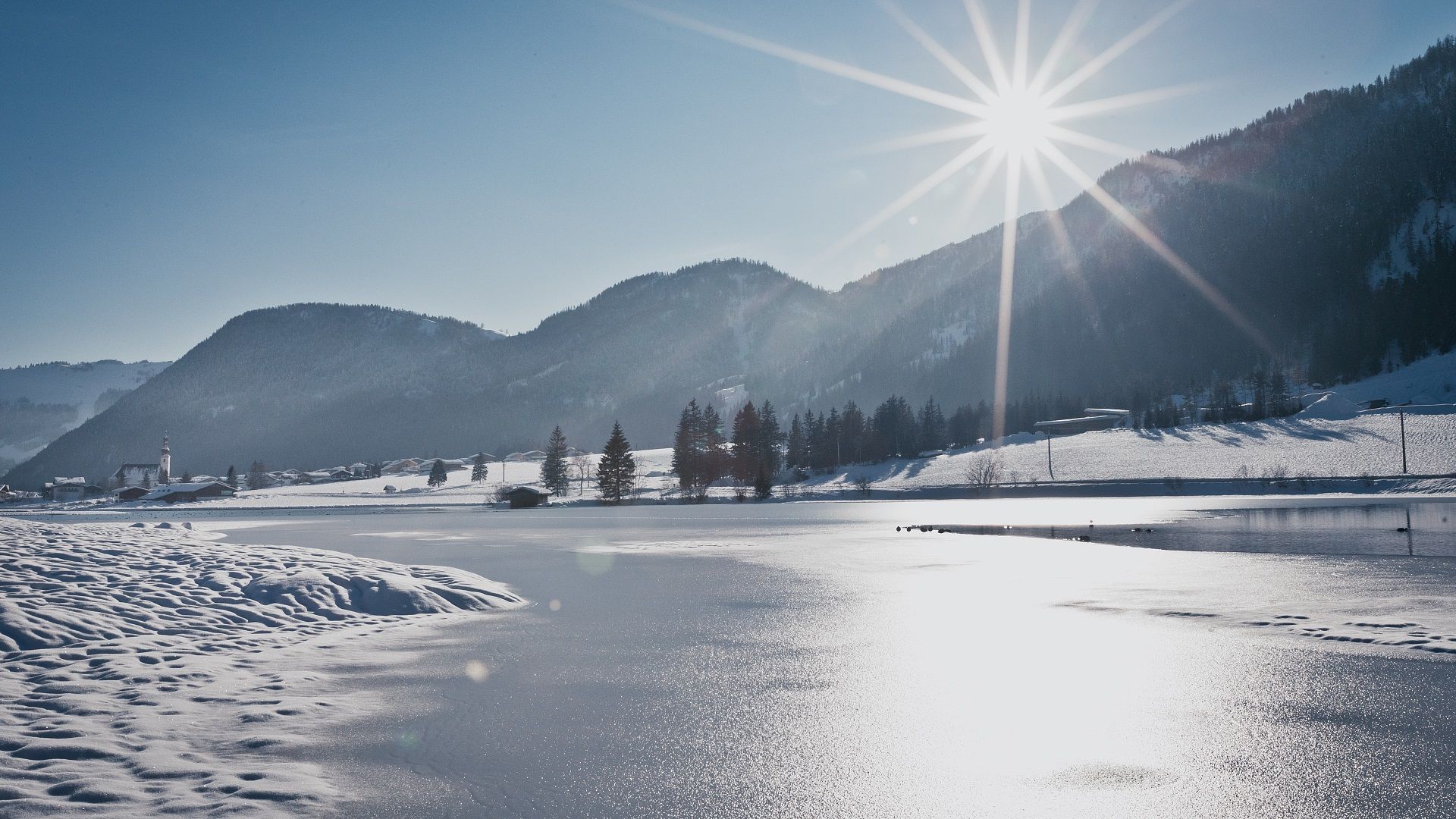 Winteransicht vom Pillersee